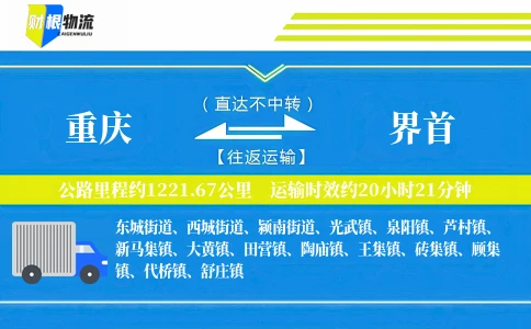 重庆到界首物流公司