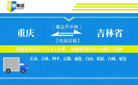 重庆到吉林省物流公司