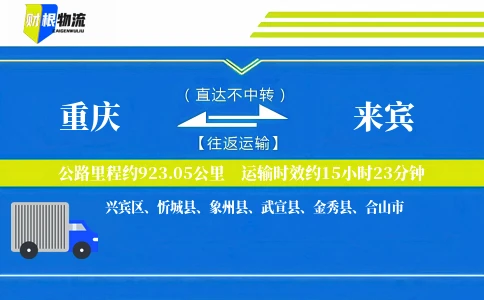重庆到来宾物流公司