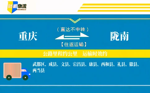 重庆到陇南物流公司-贵重货物专线-「极速配送」