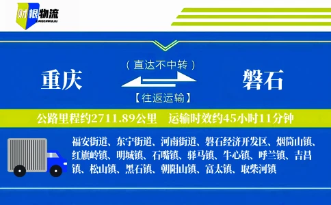 重庆到磐石物流公司