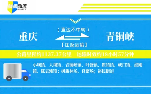 重庆到青铜峡物流公司