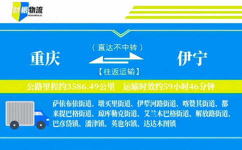 重庆到伊宁物流公司