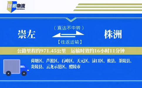 崇左到株洲物流公司