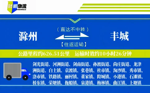 滁州到丰城物流公司