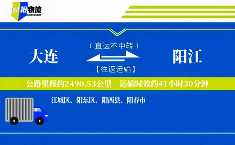 大连到阳江物流公司