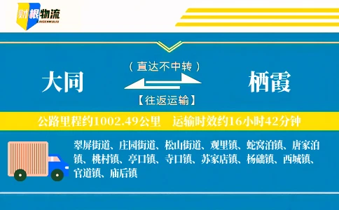 大同到栖霞物流公司