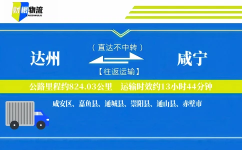 达州到咸宁物流公司