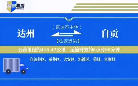 达州到自贡物流公司