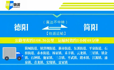 德阳到简阳物流公司