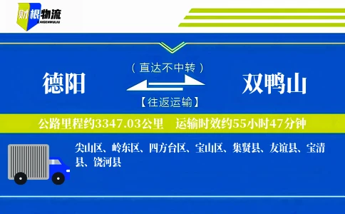 德阳到双鸭山物流公司