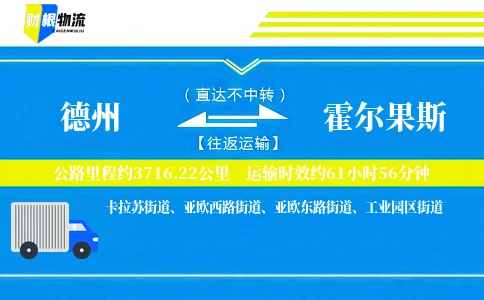 德州到霍尔果斯物流公司