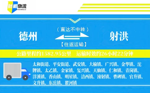 德州到射洪物流公司