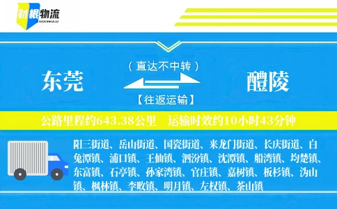 东莞到醴陵物流公司