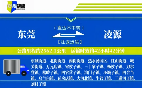 东莞到凌源物流公司