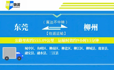 东莞到柳州物流公司