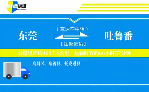 东莞到吐鲁番物流公司