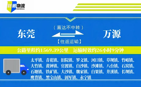 东莞到万源物流公司