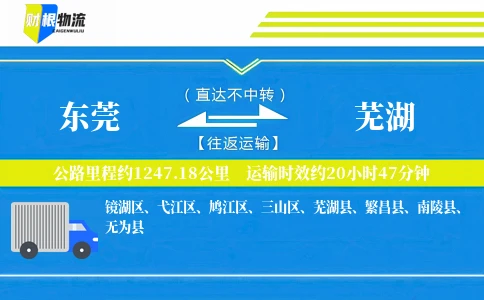 东莞到芜湖物流公司