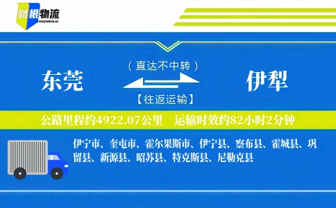 东莞到伊犁物流公司