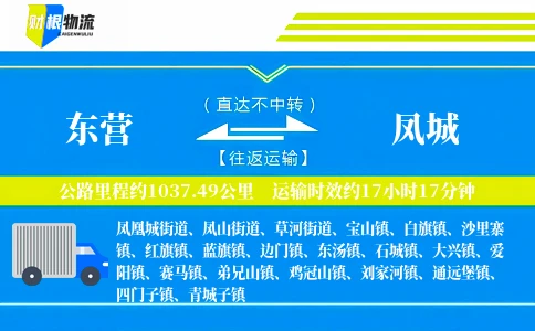 东营到凤城物流公司