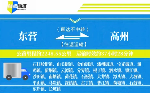 东营到高州物流公司