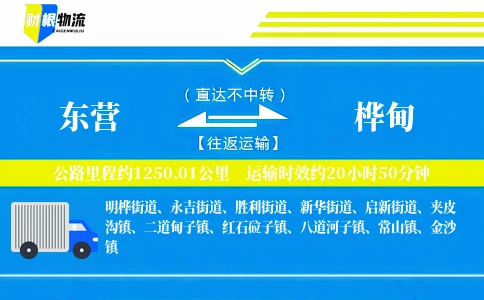 东营到桦甸物流公司