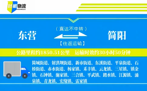 东营到简阳物流公司