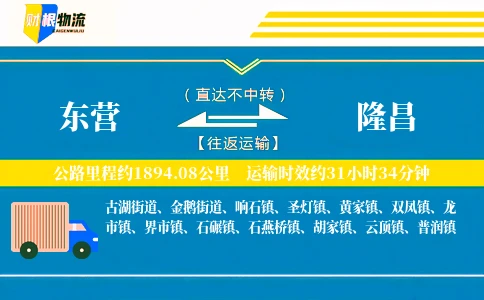 东营到隆昌物流公司