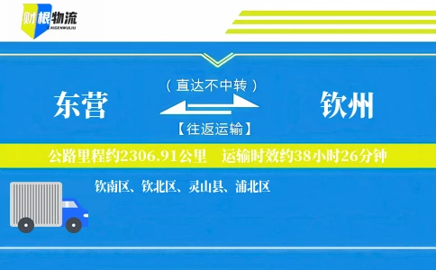 东营到钦州物流公司