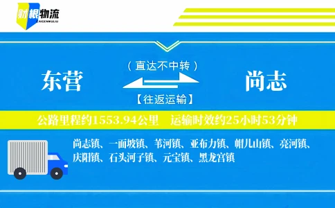 东营到尚志物流公司
