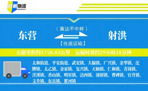 东营到射洪物流公司