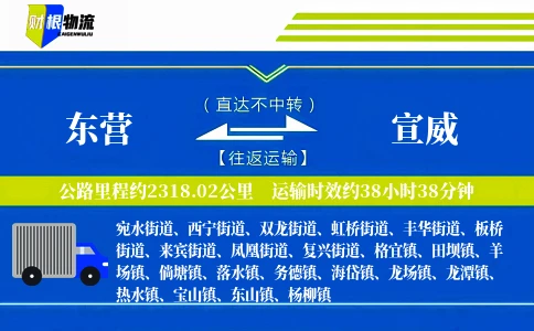 东营到宣威物流公司