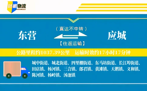 东营到应城物流公司