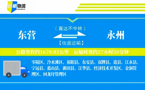 东营到永州物流公司