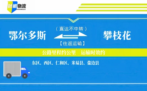 鄂尔多斯到攀枝花物流公司