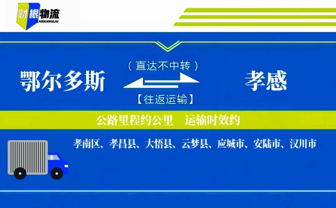 鄂尔多斯到孝感物流公司