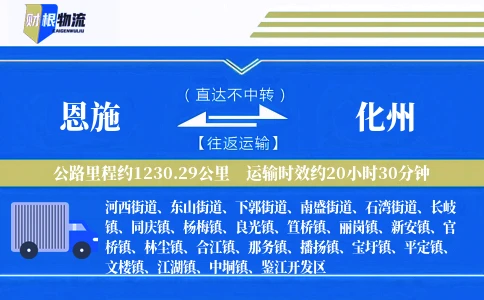 恩施到化州物流公司