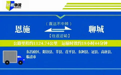 恩施到聊城物流公司