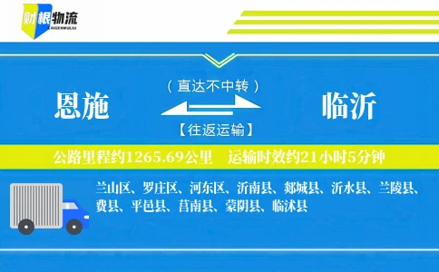 恩施到临沂物流公司