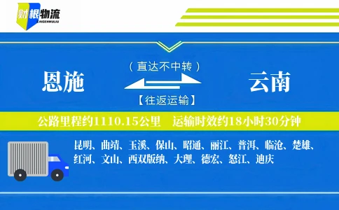 恩施到云南物流公司