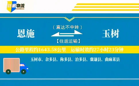 恩施到玉树物流公司