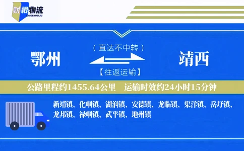 鄂州到靖西物流公司