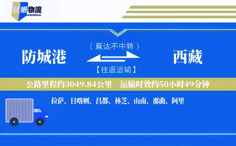 防城港到西藏物流公司