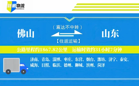 佛山到山东物流公司