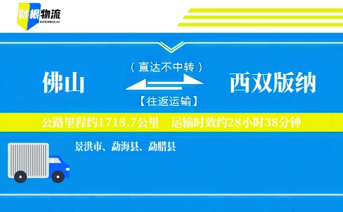 佛山到西双版纳物流公司