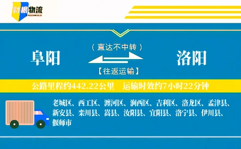 阜阳到洛阳物流公司