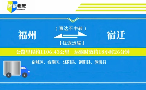 福州到宿迁物流公司