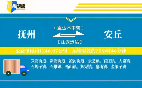 抚州到安丘物流公司