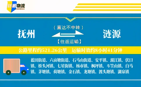 抚州到涟源物流公司